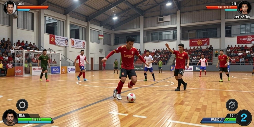 Desain grafis yang menawan dengan pemandangan yang indah.