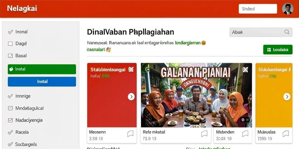 Pemandangan alam yang menakjubkan di salah satu level permainan.